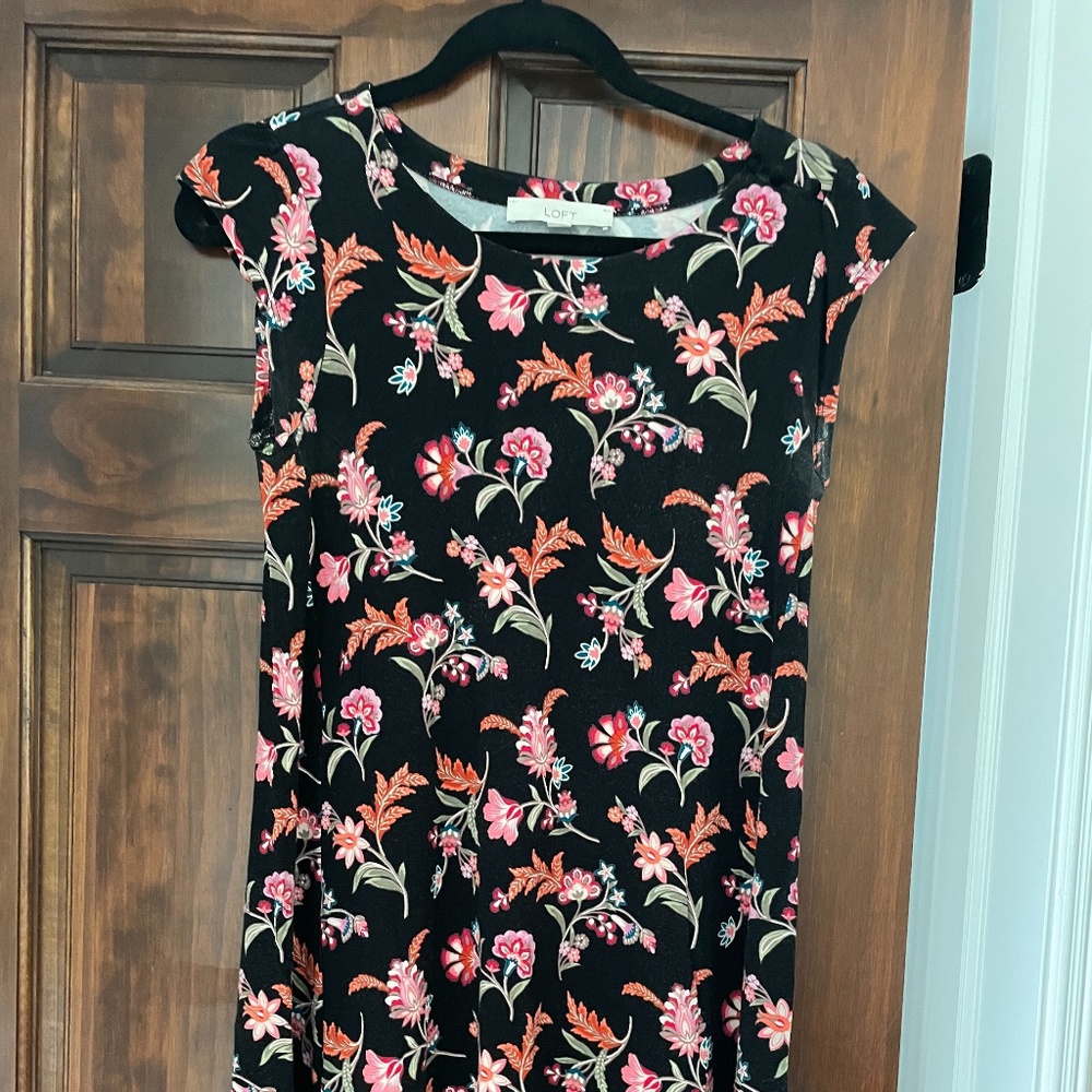 Loft floral swing dress